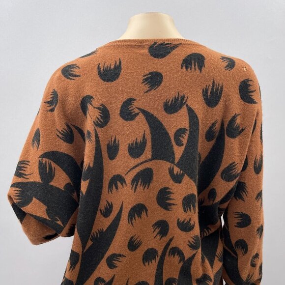 80s Vintage Eminent Wool Blend Patterned Sweater Crewneck Womens M *Needs Repair - Picture 4 of 11